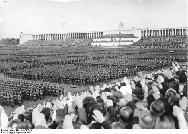 Reichsparteitag - Hitler speaks from the Throne of Satan