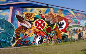 Aztlán Swastika – Fascist-Style Mural Art at Chicano Park in San Diego