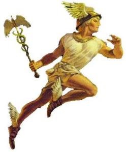 Hermes with his staff