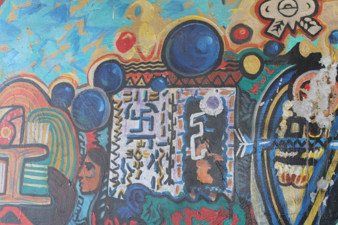Chicano Mural with a true Nazi Swastika